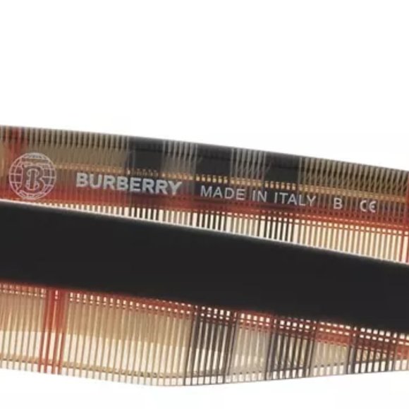 NWT $281 BURBERRY Black/Check Sunglasses - Picture 4 of 7